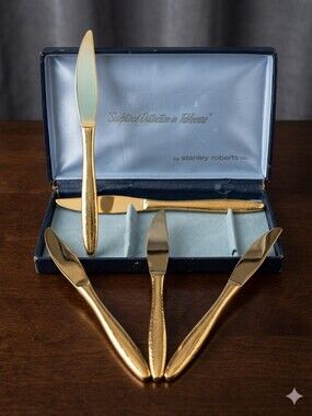 Stanley‎ Roberts Gold Table Knife Sets Of 6